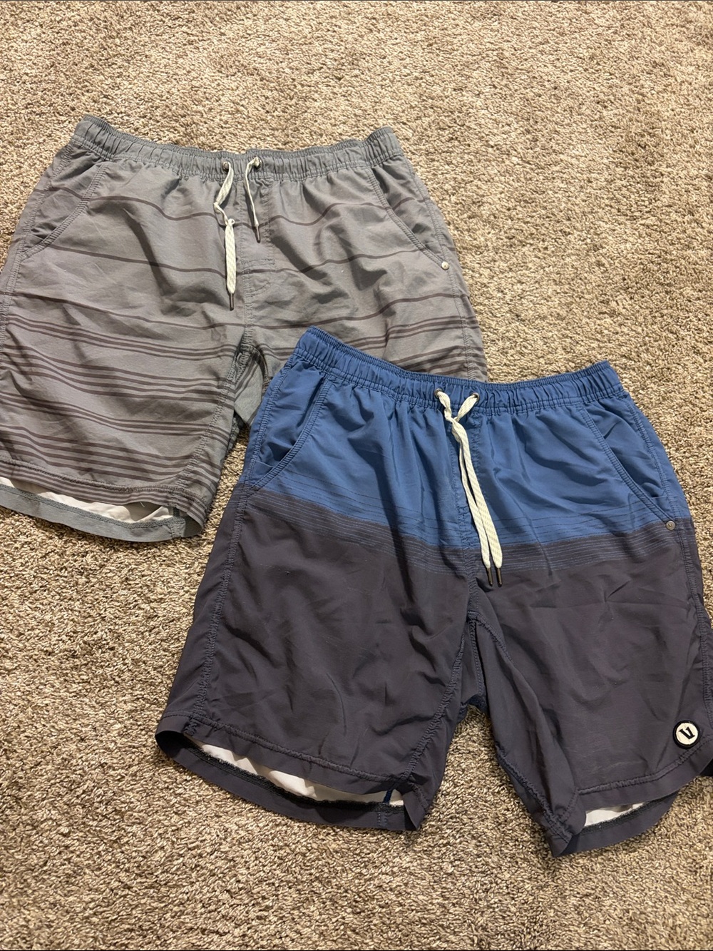 Vuori Set of 2 Men's Kore 7" Lined Shorts Large